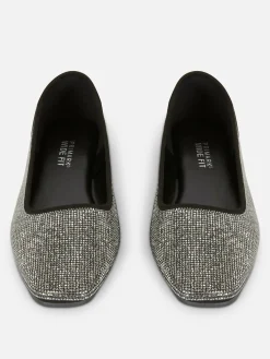 MULHER Primark Sapatos Rasos^Sabrinas Biqueira Quadrada Tachas