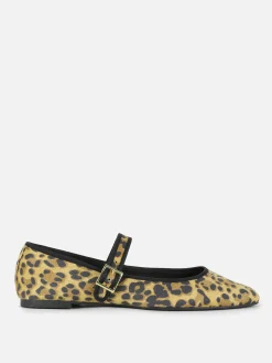 MULHER Primark Sapatos Rasos^Sabrinas Mary Jane Padrão Leopardo