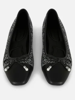 MULHER Primark Sapatos Rasos^Sabrinas Rasas Biqueira Contraste Bouclé