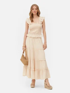 MULHER Primark Saias^Saia Maxi Rústica Paula Echevarría