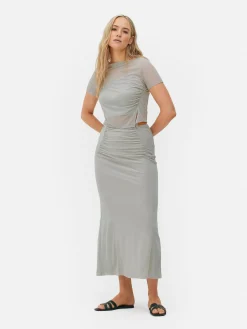 MULHER Primark Saias^Saia Midi Coord. Sobreposição Malha