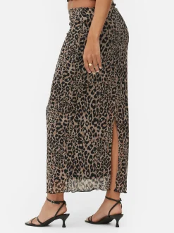 MULHER Primark Saias^Saia Midi Coordenada Sobreposição Malha Padrão Leopardo