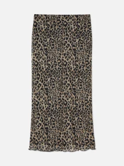 MULHER Primark Saias^Saia Midi Coordenada Sobreposição Malha Padrão Leopardo