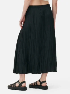 MULHER Primark Saias^Saia Midi Plissada Cetim