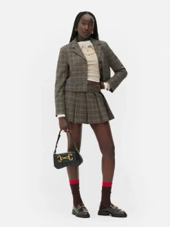 MULHER Primark Calções|Saias^Saia-calção Mini Xadrez Detalhe Fivela Rita Ora