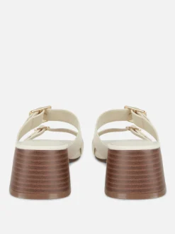 MULHER Primark Sapatos De Salto Alto^Sandálias Salto Bloco Fivelas