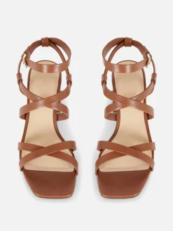 MULHER Primark Sapatos De Salto Alto^Sandálias Tacão Tiras Cruzadas