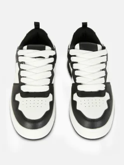 MULHER Primark Ténis^Ténis Atacadores Painel Contraste