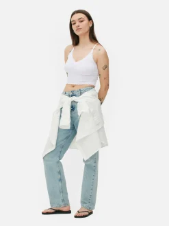 MULHER Primark Tops E T-Shirts^Top Alças Curto Rebordo Renda S/ Costuras