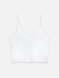 MULHER Primark Tops E T-Shirts^Top Alças Curto Rebordo Renda S/ Costuras