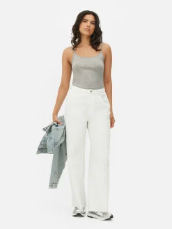 MULHER Primark Tops E T-Shirts^Top Alças Elástico Gola Redonda