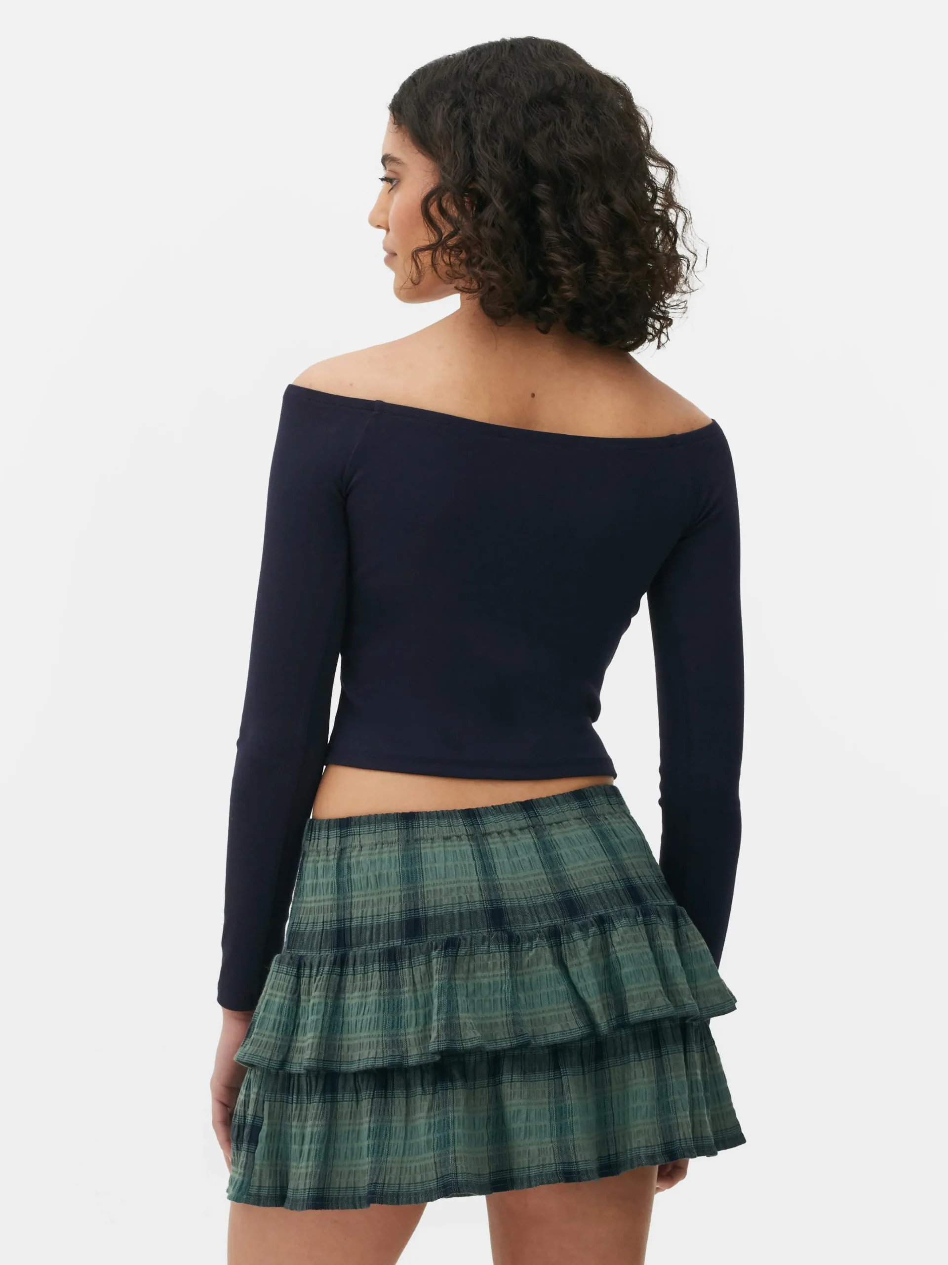 MULHER Primark Tops E T-Shirts^Top Curto Bardot Manga Comprida