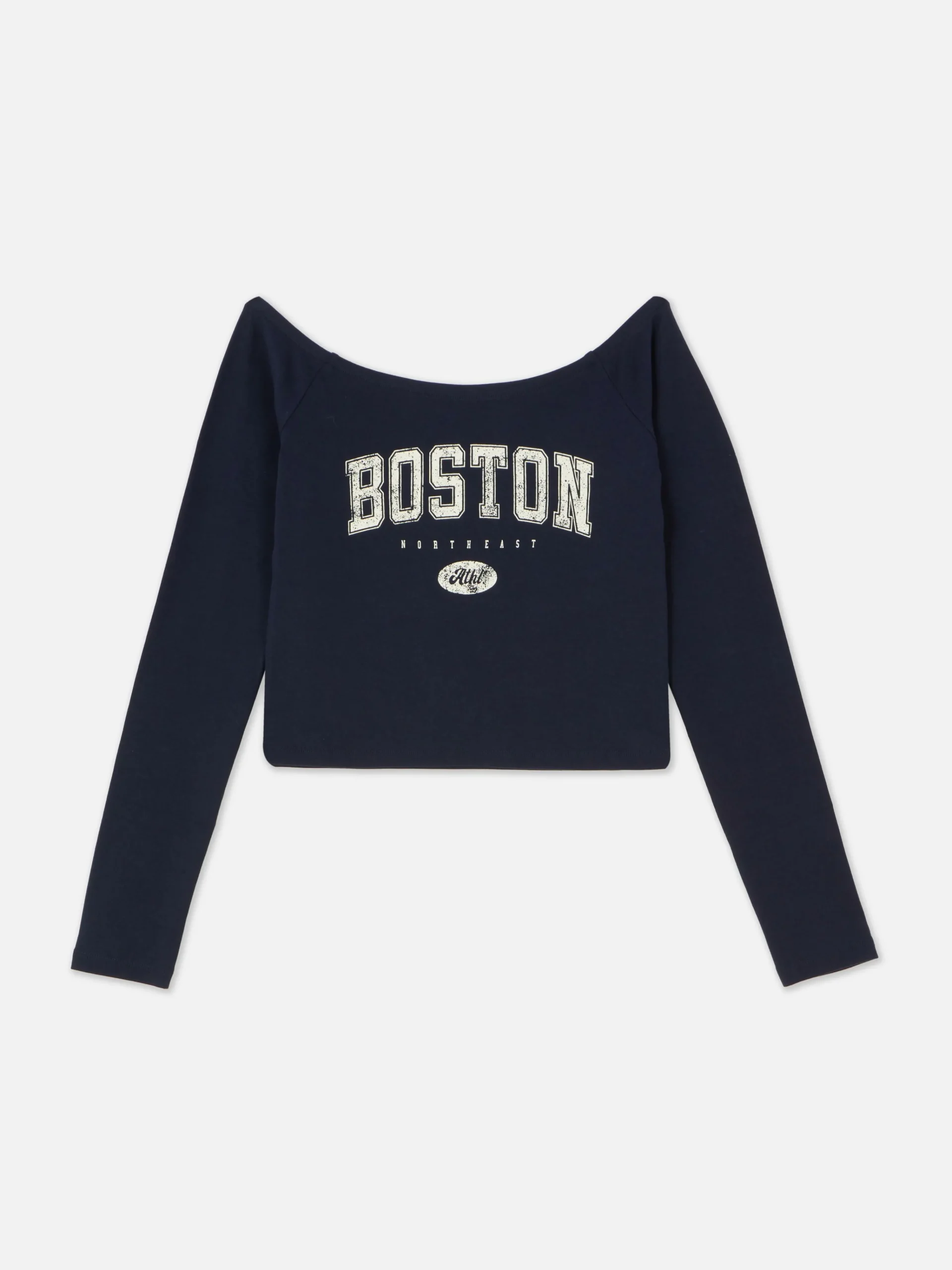 MULHER Primark Tops E T-Shirts^Top Curto Bardot Manga Comprida