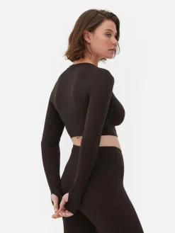 MULHER Primark Roupas De Ginásio E De Desporto^Top Curto Desporto Manga Comprida Suave Rita Ora