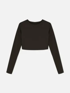 MULHER Primark Roupas De Ginásio E De Desporto^Top Curto Desporto Manga Comprida Suave Rita Ora