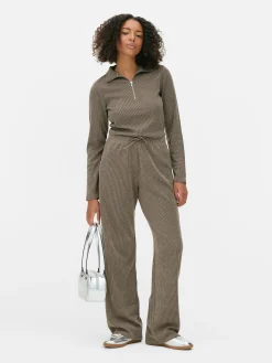 MULHER Primark Tops E T-Shirts^Top Fecho Correr 1/4 Conjunto Coordenado