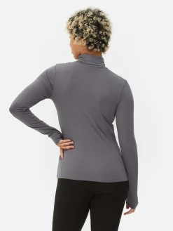 MULHER Primark Tops E T-Shirts^Top Manga Comprida Gola Alta