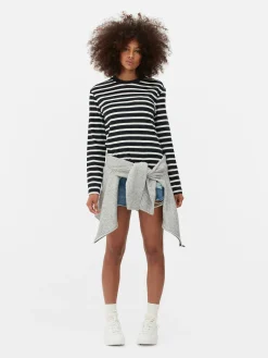 MULHER Primark Tops E T-Shirts^Top Manga Comprida Gola Redonda