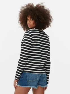 MULHER Primark Tops E T-Shirts^Top Manga Comprida Gola Redonda