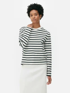 MULHER Primark Tops E T-Shirts^Top Manga Comprida Gola Redonda