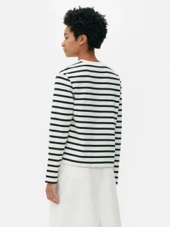 MULHER Primark Tops E T-Shirts^Top Manga Comprida Gola Redonda