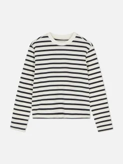 MULHER Primark Tops E T-Shirts^Top Manga Comprida Gola Redonda