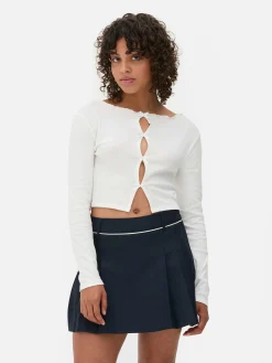 MULHER Primark Tops E T-Shirts^Top Manga Comprida Recortes Laço