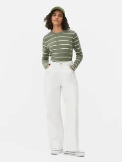 MULHER Primark Tops E T-Shirts^Top Manga Comprida Riscas