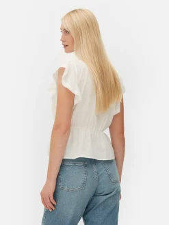 MULHER Primark Camisas E Blusas^Top S/ Mangas Bordado Inglês Vitoriano