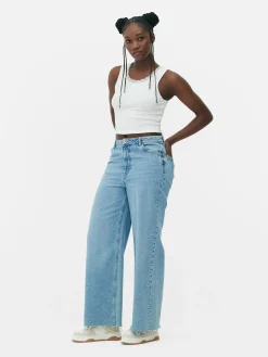 MULHER Primark Tops E T-Shirts^Top S/ Mangas Canelado Rebordo Renda