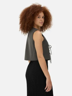 MULHER Primark Tops E T-Shirts^Top S/ Mangas Com Nó à Frente