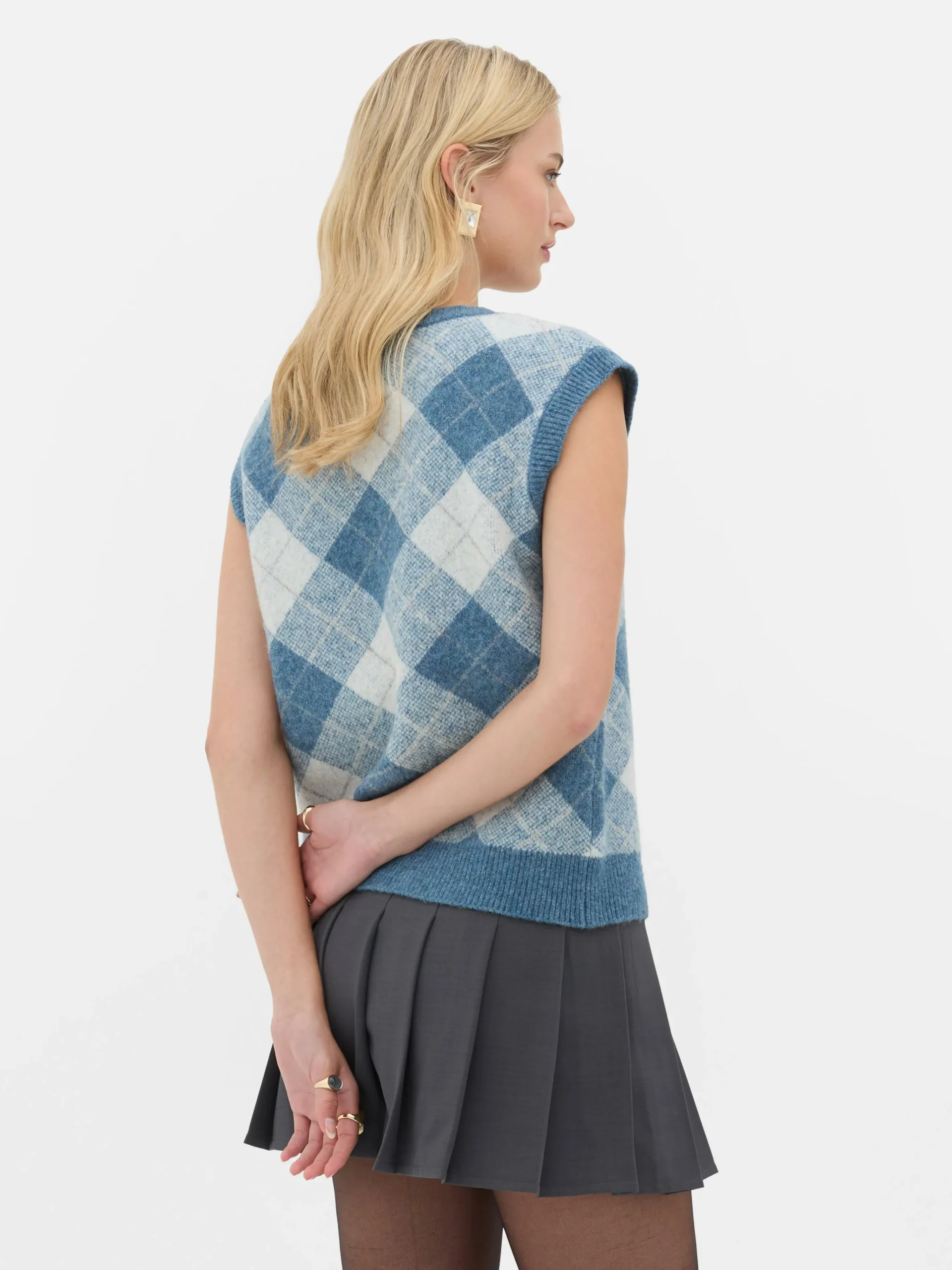 MULHER Primark Agasalhos Inverno|Camisolas E Casacos De Malha^Top S/ Mangas Conj. Coord Malha Argyle Rita Ora