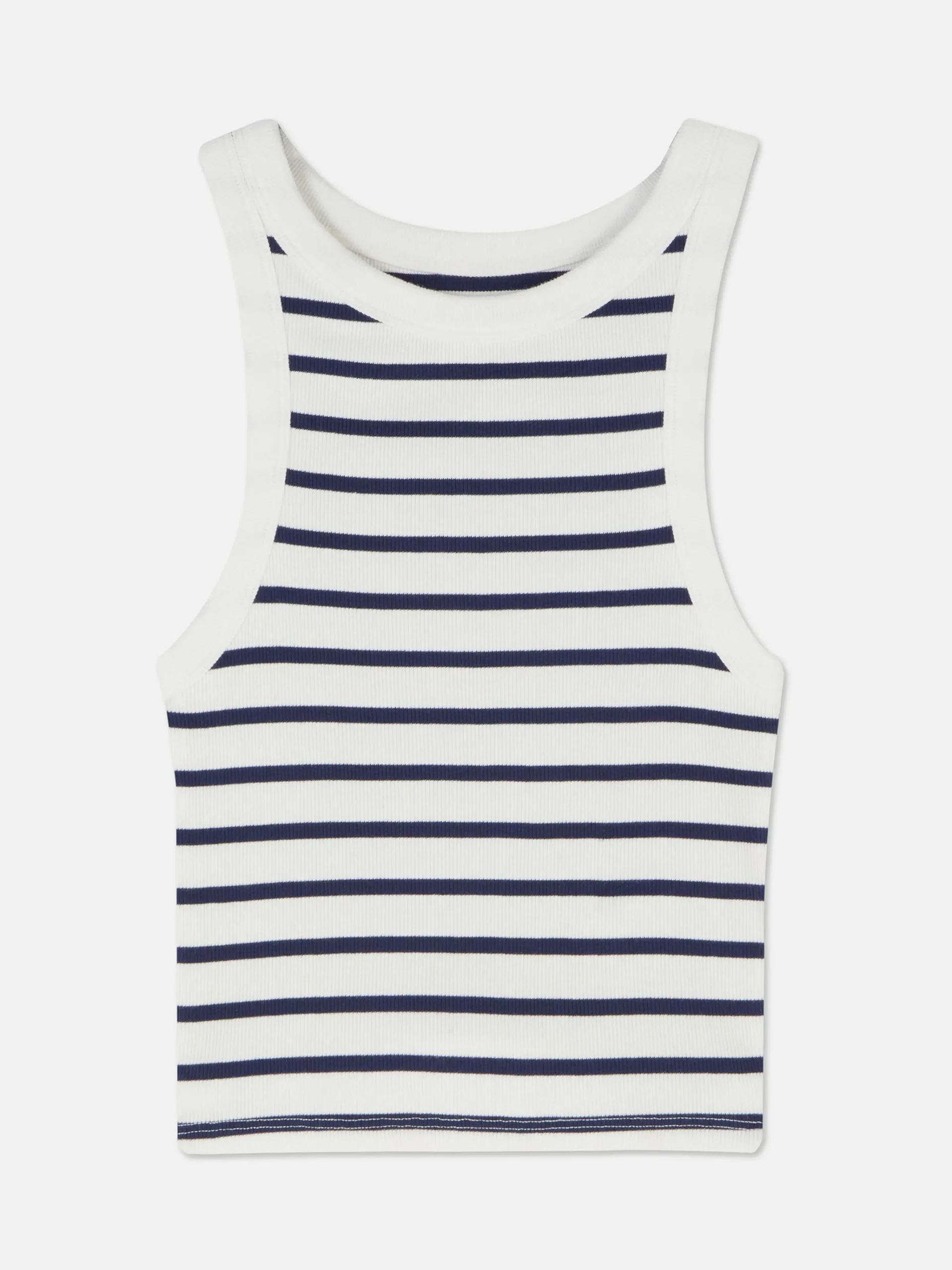 MULHER Primark Tops E T-Shirts^Top S/ Mangas Corrida Canelado Riscas