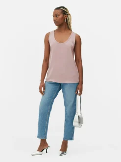 MULHER Primark Tops E T-Shirts^Top S/ Mangas Corte Folgado Básico