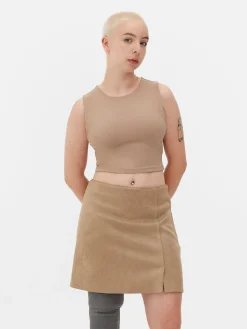 MULHER Primark Tops E T-Shirts^Top S/ Mangas Desportivo Curto Elástico