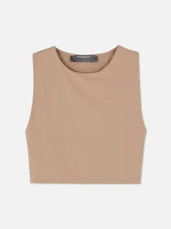 MULHER Primark Tops E T-Shirts^Top S/ Mangas Desportivo Curto Elástico