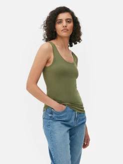 MULHER Primark Tops E T-Shirts^Top S/ Mangas Elástico Básico