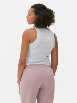 MULHER Primark Tops E T-Shirts^Top S/ Mangas Gola Redonda Sutiã Incorporado