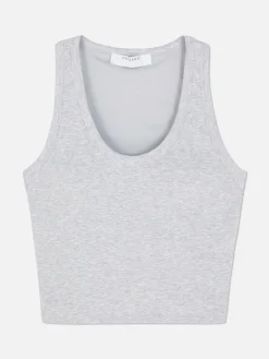 MULHER Primark Tops E T-Shirts^Top S/ Mangas Gola Redonda Sutiã Incorporado