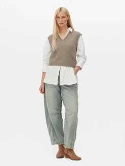 MULHER Primark Camisolas E Casacos De Malha^Top S/ Mangas Malha Decote V