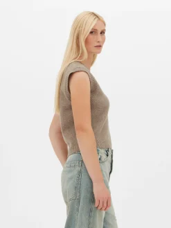 MULHER Primark Camisolas E Casacos De Malha^Top S/ Mangas Malha Decote V