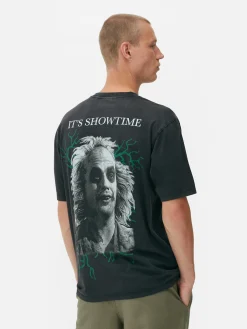 Primark Camisolas E T-Shirts Com Estampado Gráfico|Tops E T-Shirts^T-shirt Beetlejuice Efeito Lavagem