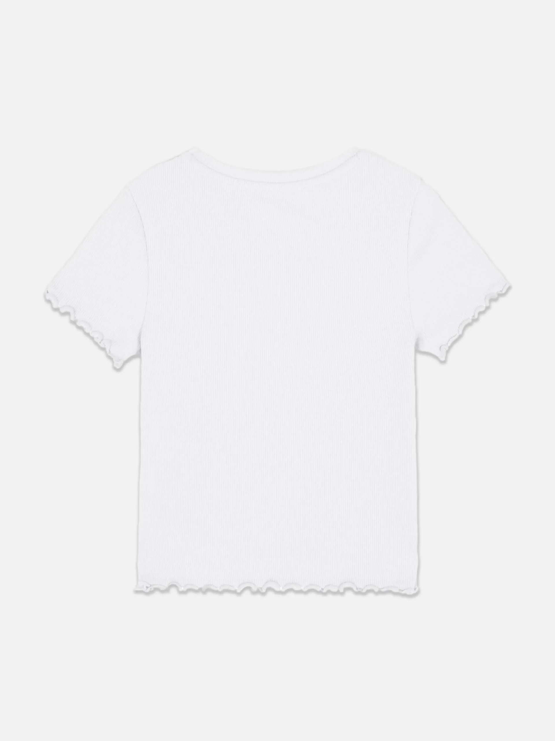 Primark Tops E T-Shirts^T-shirt Canelada Com Rebordo Franzido Coordenada