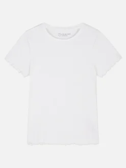 Primark Tops E T-Shirts^T-shirt Canelada Rebordo Franzido