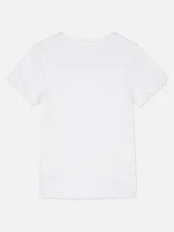 Primark Tops E T-Shirts^T-shirt Canelada Rebordo Franzido