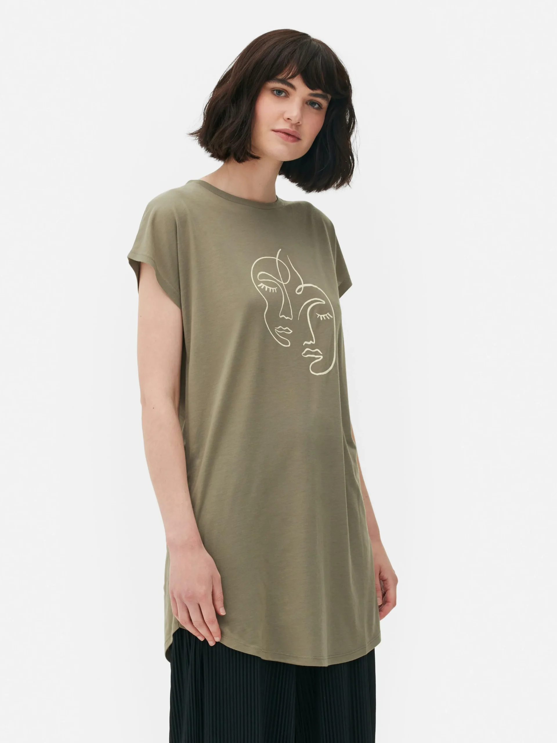 MULHER Primark Tops E T-Shirts^T-shirt Comprida Gola Redonda