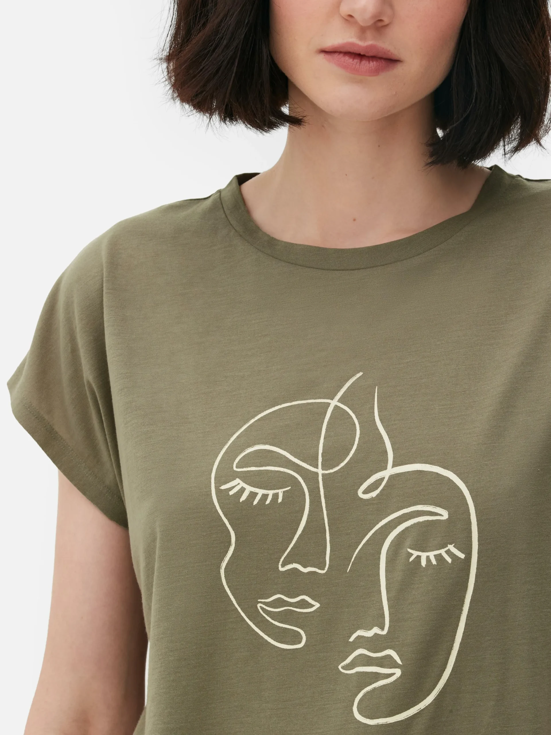 MULHER Primark Tops E T-Shirts^T-shirt Comprida Gola Redonda