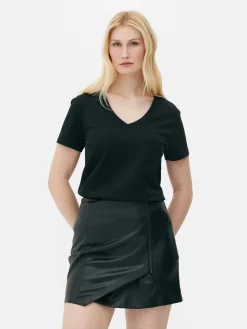 MULHER Primark Tops E T-Shirts^T-shirt Corte Regular Decote V