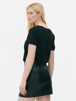 MULHER Primark Tops E T-Shirts^T-shirt Corte Regular Decote V