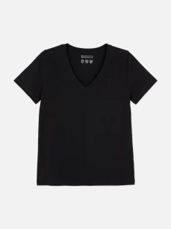 MULHER Primark Tops E T-Shirts^T-shirt Corte Regular Decote V